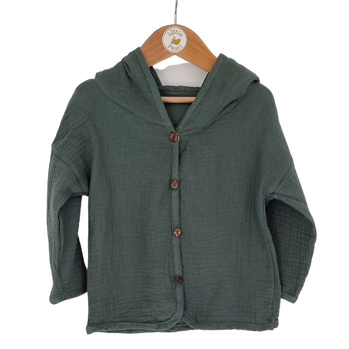 Green Hooded Shirt 6-9months