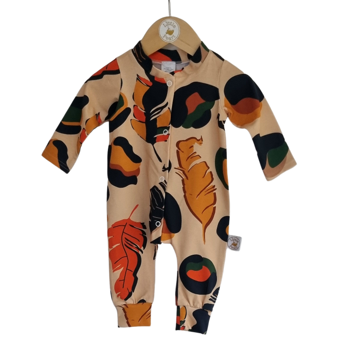 Leopard Feather Babygrow