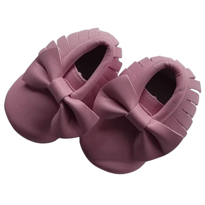 Pink Bow Pram Shoes