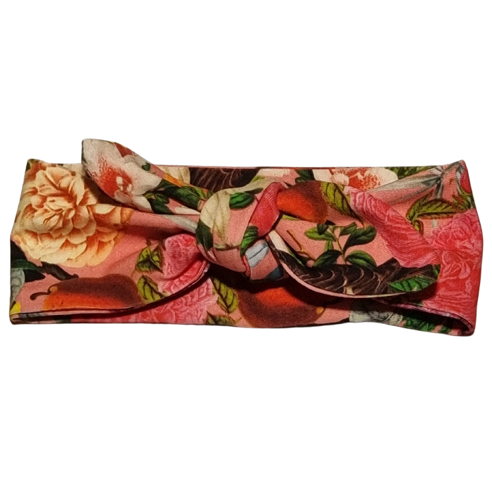 Pink Floral Knotted Hairband